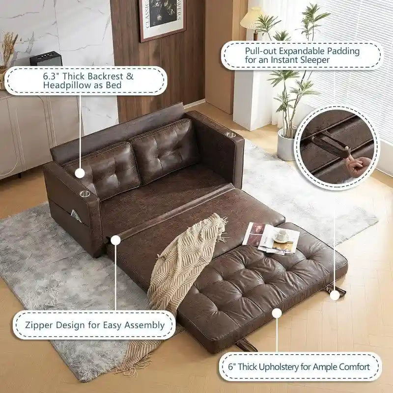 Divano letto a due posti pieghevole, multicolore, per 1-2 persone