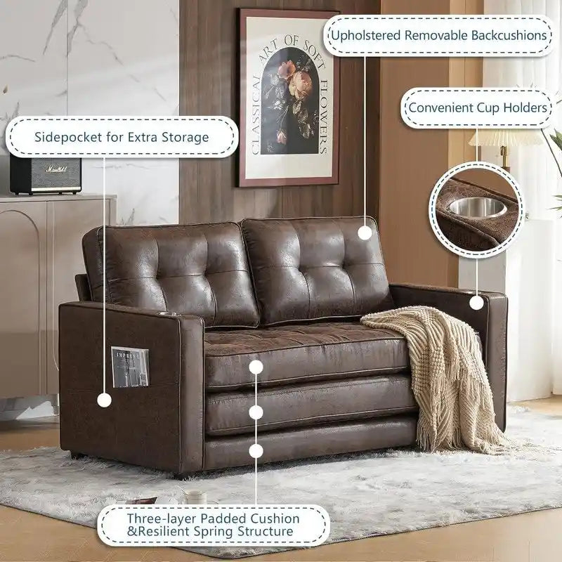 Divano letto a due posti pieghevole, multicolore, per 1-2 persone