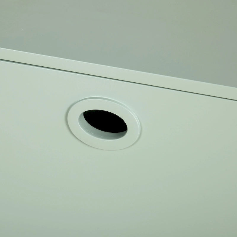 Madia contenitore a 6 ante in MDF, stile moderno di metà secolo, colore verde menta/bianco/rosa/grigio/blu, per 1 persona