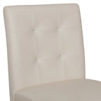 Sgabello da bar imbottito in PU bianco/argento/antracite/beige/PU nero con schienale trapuntato e gambe in legno per 1 persona