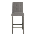 Sgabello da bar imbottito in PU bianco/argento/antracite/beige/PU nero con schienale trapuntato e gambe in legno per 1 persona