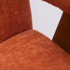 Sgabello Mid-Century Modern da banco in tessuto beige / verde / terra con gambe in legno di noce per 1 persona