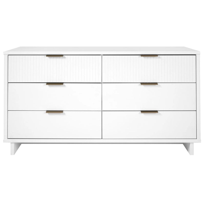 Comò moderno a 6 cassetti doppio largo per 1 persona Salvia / Grigio scuro / Grigio chiaro / Nero / Bianco / Blu notte