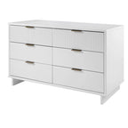 Comò moderno a 6 cassetti doppio largo per 1 persona Salvia / Grigio scuro / Grigio chiaro / Nero / Bianco / Blu notte