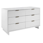 Comò moderno a 6 cassetti doppio largo per 1 persona Salvia / Grigio scuro / Grigio chiaro / Nero / Bianco / Blu notte
