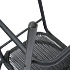 Sgabello da bar per interni/esterni in rattan PE nero/marrone medio/grigio con telaio e poggiapiedi in alluminio per 1 persona