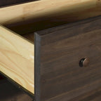 Cassettiera Shaker in pino massiccio a 6 cassetti (1 persona) - Espresso / Noce / Ciliegio / Naturale