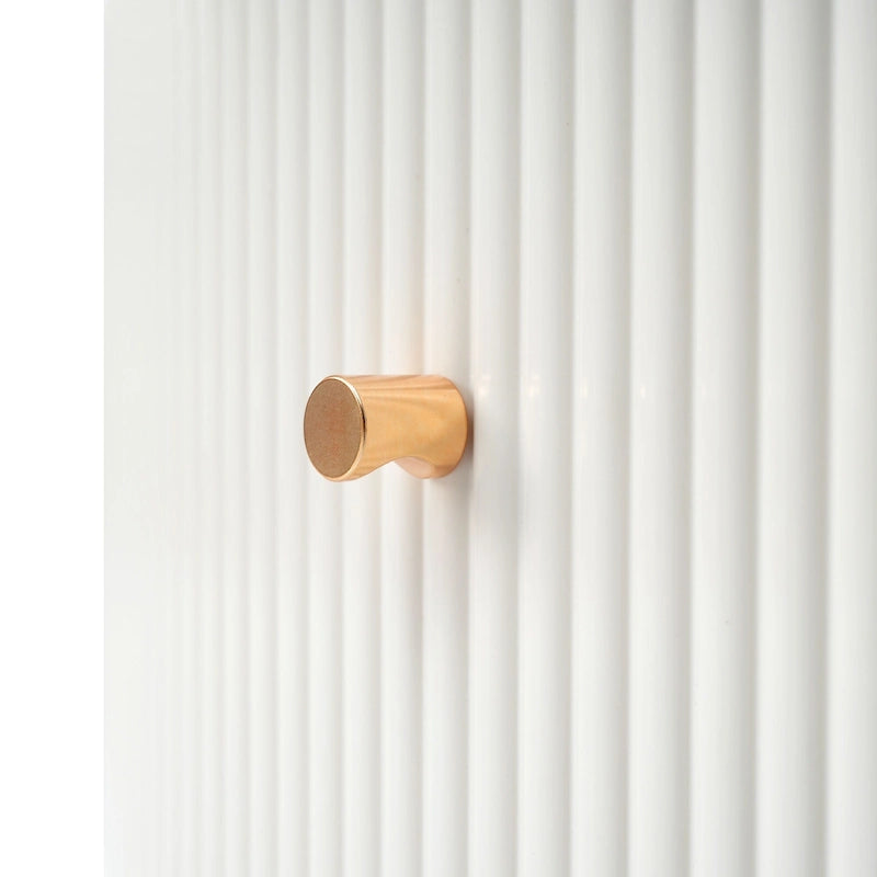 Tavolino rotondo in MDF bianco e oro/nero e oro con 2 cassetti per 1 persona