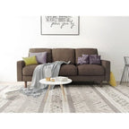 Divano moderno di metà secolo in velluto marrone/beige/rosso scuro/grigio/blu scuro con braccioli arrotolati e gambe in legno per 3 persone