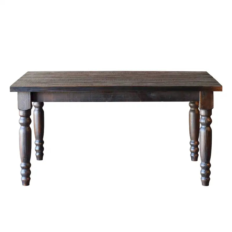 Tavolo da pranzo in pino massiccio stile rustico (farmhouse) per 6 persone: Driftwood / Legno di fienile / Grigio rustico / Bianco sporco rustico / Noce rustico