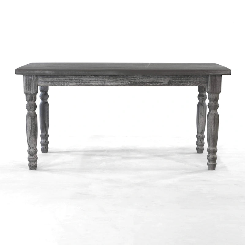 Tavolo da pranzo in pino massiccio stile rustico (farmhouse) per 6 persone: Driftwood / Legno di fienile / Grigio rustico / Bianco sporco rustico / Noce rustico