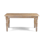 Tavolo da pranzo in pino massiccio stile rustico (farmhouse) per 6 persone: Driftwood / Legno di fienile / Grigio rustico / Bianco sporco rustico / Noce rustico
