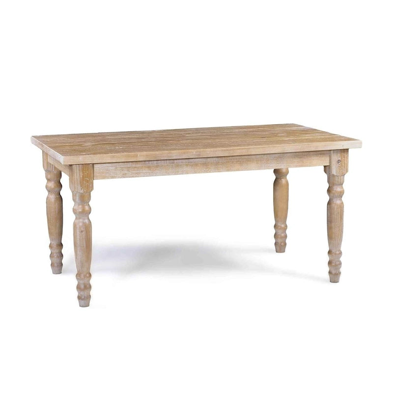 Tavolo da pranzo in pino massiccio stile rustico (farmhouse) per 6 persone: Driftwood / Legno di fienile / Grigio rustico / Bianco sporco rustico / Noce rustico