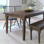 Tavolo da pranzo in pino massiccio stile rustico (farmhouse) per 6 persone: Driftwood / Legno di fienile / Grigio rustico / Bianco sporco rustico / Noce rustico