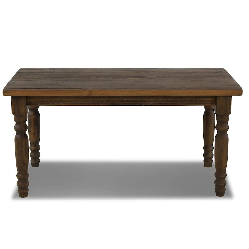 Tavolo da pranzo in pino massiccio stile rustico (farmhouse) per 6 persone: Driftwood / Legno di fienile / Grigio rustico / Bianco sporco rustico / Noce rustico