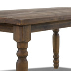 Tavolo da pranzo in pino massiccio stile rustico (farmhouse) per 6 persone: Driftwood / Legno di fienile / Grigio rustico / Bianco sporco rustico / Noce rustico