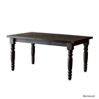 Tavolo da pranzo in pino massiccio stile rustico (farmhouse) per 6 persone: Driftwood / Legno di fienile / Grigio rustico / Bianco sporco rustico / Noce rustico