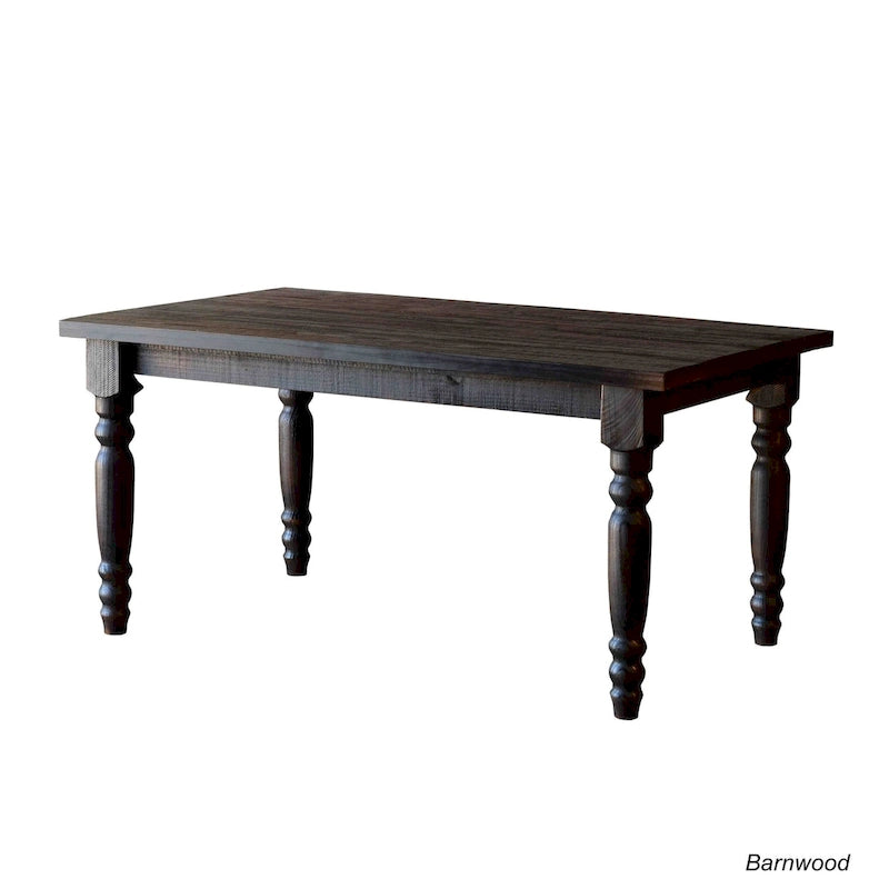Tavolo da pranzo in pino massiccio stile rustico (farmhouse) per 6 persone: Driftwood / Legno di fienile / Grigio rustico / Bianco sporco rustico / Noce rustico