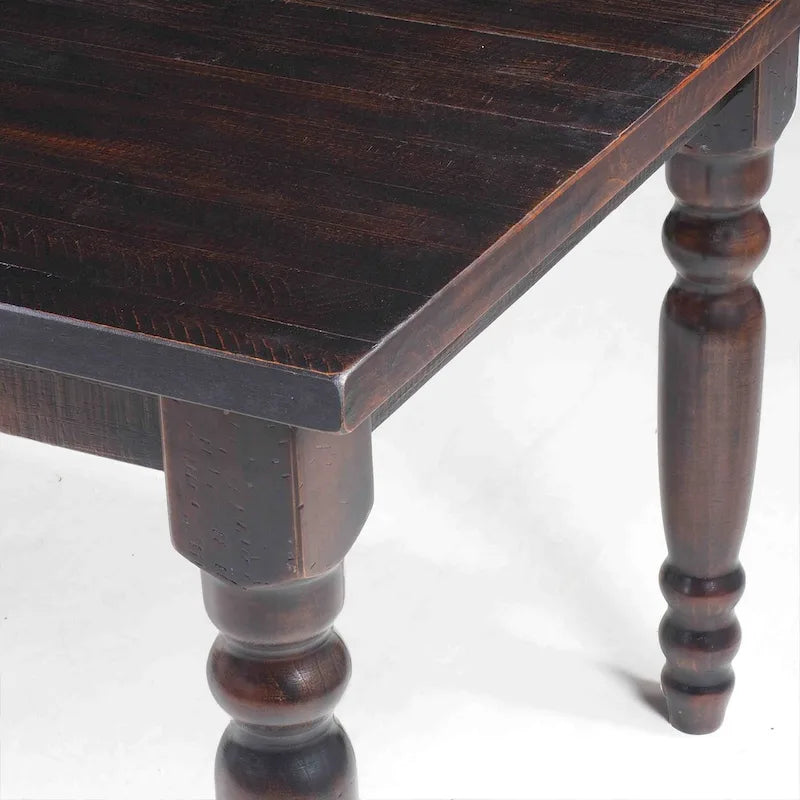 Tavolo da pranzo in pino massiccio stile rustico (farmhouse) per 6 persone: Driftwood / Legno di fienile / Grigio rustico / Bianco sporco rustico / Noce rustico
