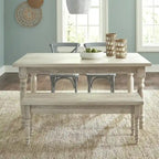 Tavolo da pranzo in pino massiccio stile rustico (farmhouse) per 6 persone: Driftwood / Legno di fienile / Grigio rustico / Bianco sporco rustico / Noce rustico