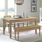 Tavolo da pranzo in pino massiccio stile rustico (farmhouse) per 6 persone: Driftwood / Legno di fienile / Grigio rustico / Bianco sporco rustico / Noce rustico