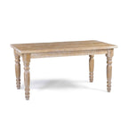 Tavolo da pranzo in pino massiccio stile rustico (farmhouse) per 6 persone: Driftwood / Legno di fienile / Grigio rustico / Bianco sporco rustico / Noce rustico