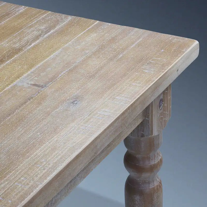 Tavolo da pranzo in pino massiccio stile rustico (farmhouse) per 6 persone: Driftwood / Legno di fienile / Grigio rustico / Bianco sporco rustico / Noce rustico