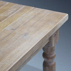 Tavolo da pranzo in pino massiccio stile rustico (farmhouse) per 6 persone: Driftwood / Legno di fienile / Grigio rustico / Bianco sporco rustico / Noce rustico