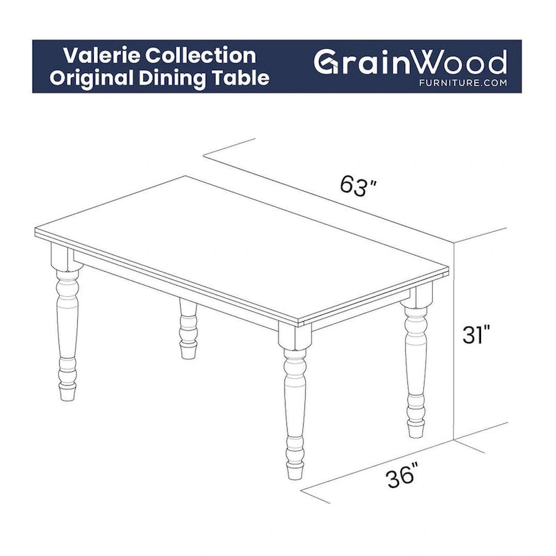 Tavolo da pranzo in pino massiccio stile rustico (farmhouse) per 6 persone: Driftwood / Legno di fienile / Grigio rustico / Bianco sporco rustico / Noce rustico