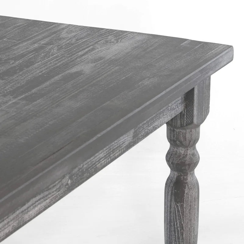 Tavolo da pranzo in pino massiccio stile rustico (farmhouse) per 6 persone: Driftwood / Legno di fienile / Grigio rustico / Bianco sporco rustico / Noce rustico