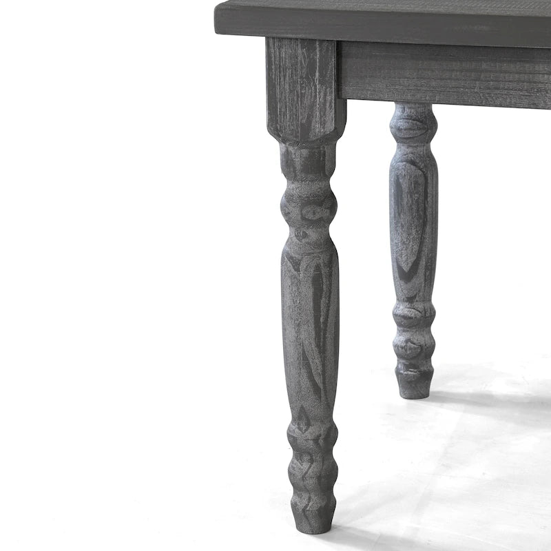 Tavolo da pranzo in pino massiccio stile rustico (farmhouse) per 6 persone: Driftwood / Legno di fienile / Grigio rustico / Bianco sporco rustico / Noce rustico
