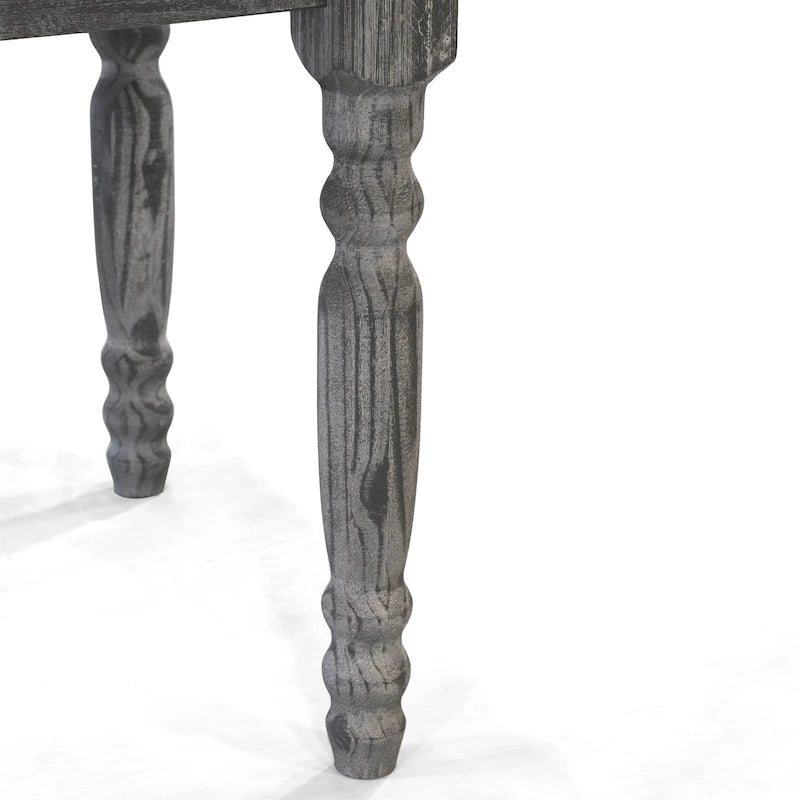 Tavolo da pranzo in pino massiccio stile rustico (farmhouse) per 6 persone: Driftwood / Legno di fienile / Grigio rustico / Bianco sporco rustico / Noce rustico