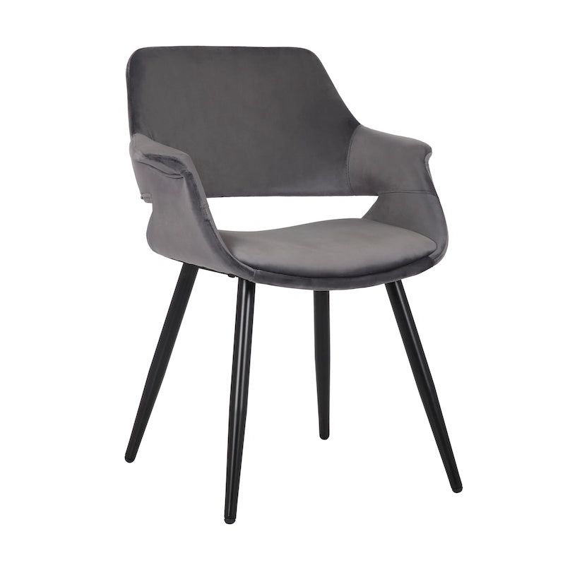 Sedia da pranzo in velluto mid-century per 1 persona, verde / rosa / champagne / grigio scuro