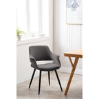 Sedia da pranzo in velluto mid-century per 1 persona, verde / rosa / champagne / grigio scuro
