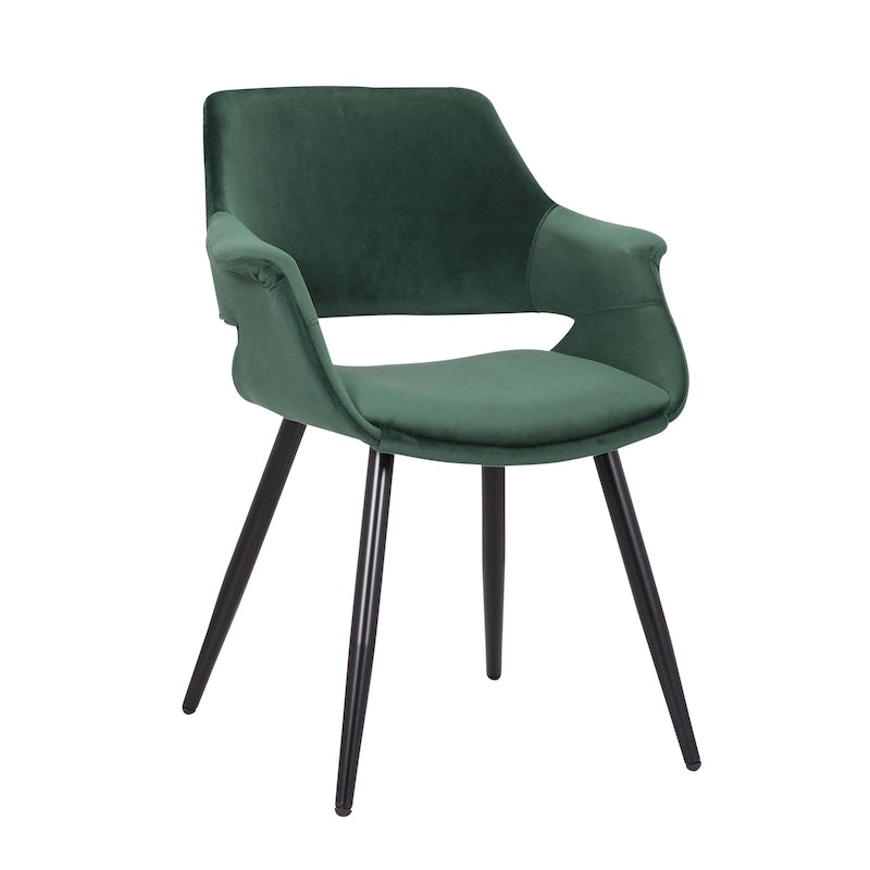 Sedia da pranzo in velluto mid-century per 1 persona, verde / rosa / champagne / grigio scuro