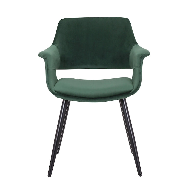 Sedia da pranzo in velluto mid-century per 1 persona, verde / rosa / champagne / grigio scuro
