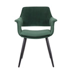Sedia da pranzo in velluto mid-century per 1 persona, verde / rosa / champagne / grigio scuro