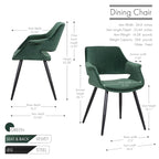 Sedia da pranzo in velluto mid-century per 1 persona, verde / rosa / champagne / grigio scuro