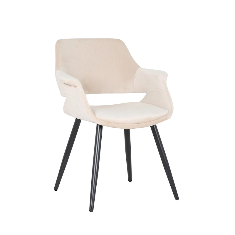 Sedia da pranzo in velluto mid-century per 1 persona, verde / rosa / champagne / grigio scuro