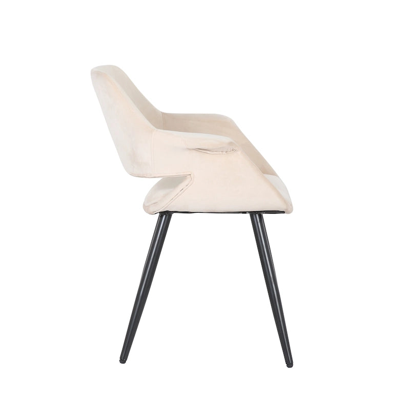 Sedia da pranzo in velluto mid-century per 1 persona, verde / rosa / champagne / grigio scuro