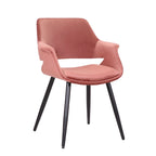 Sedia da pranzo in velluto mid-century per 1 persona, verde / rosa / champagne / grigio scuro