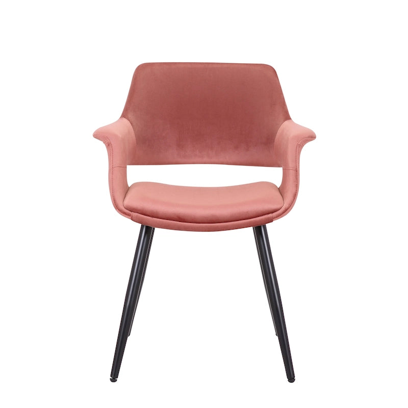 Sedia da pranzo in velluto mid-century per 1 persona, verde / rosa / champagne / grigio scuro