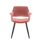 Sedia da pranzo in velluto mid-century per 1 persona, verde / rosa / champagne / grigio scuro