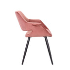 Sedia da pranzo in velluto mid-century per 1 persona, verde / rosa / champagne / grigio scuro
