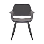 Sedia da pranzo in velluto mid-century per 1 persona, verde / rosa / champagne / grigio scuro