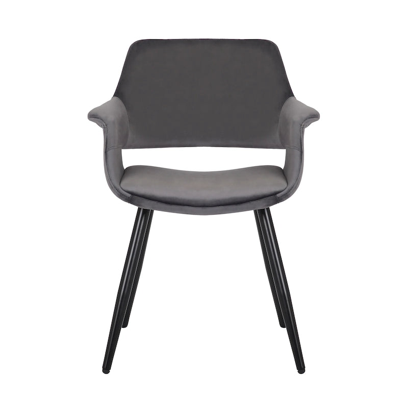Sedia da pranzo in velluto mid-century per 1 persona, verde / rosa / champagne / grigio scuro