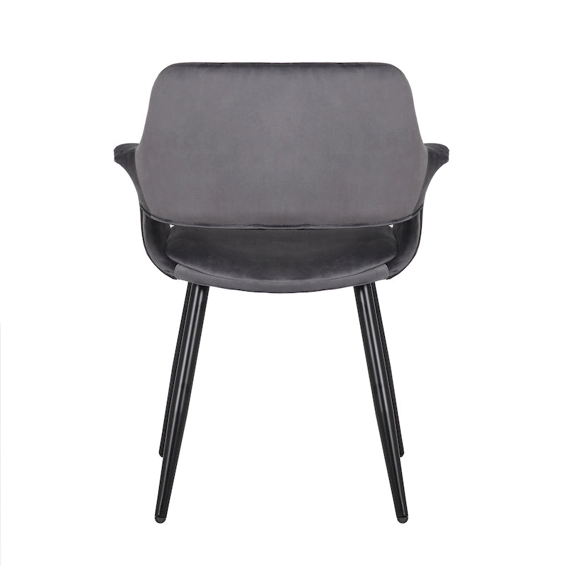 Sedia da pranzo in velluto mid-century per 1 persona, verde / rosa / champagne / grigio scuro