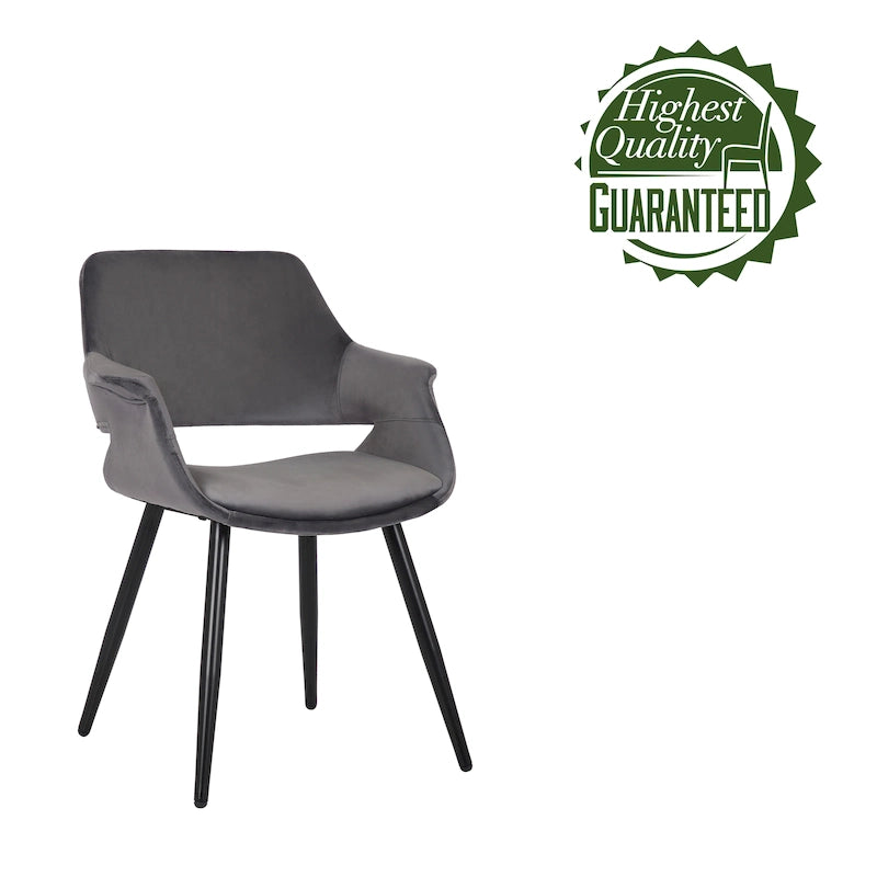 Sedia da pranzo in velluto mid-century per 1 persona, verde / rosa / champagne / grigio scuro