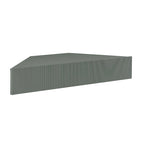 Mobile TV angolare sospeso con 3 ripiani, finitura rovere bianco/grigio anticato/verde salvia, per 1 persona