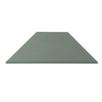 Mobile TV angolare sospeso con 3 ripiani, finitura rovere bianco/grigio anticato/verde salvia, per 1 persona